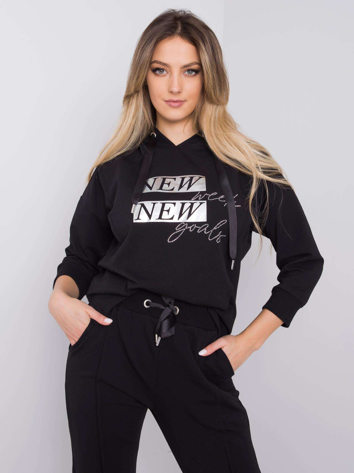 Conjunto Deportivo de Sudadera y Pantalón Negro