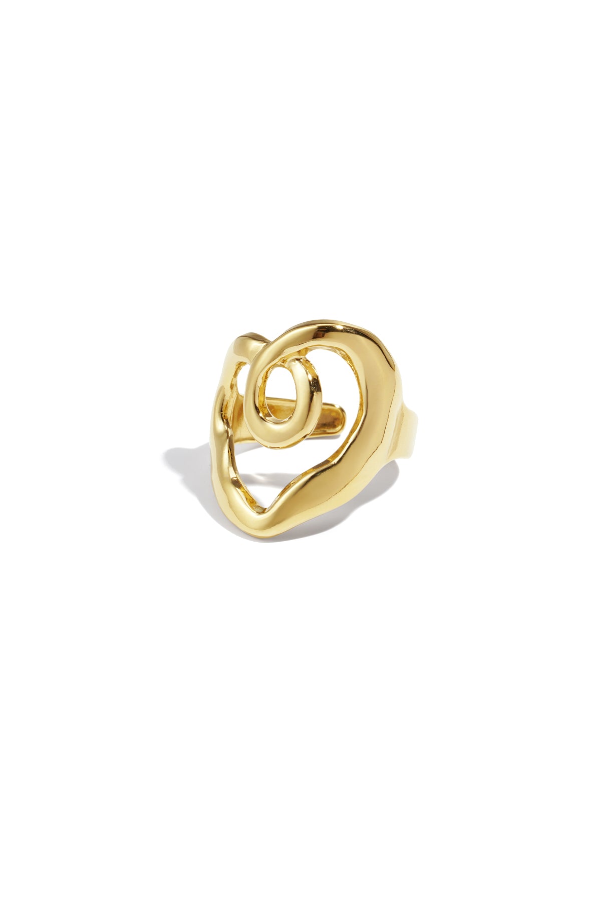 Anillos de acero inoxidable con forma irregular, estilo casual, diario, serie simple, joyería para mujer