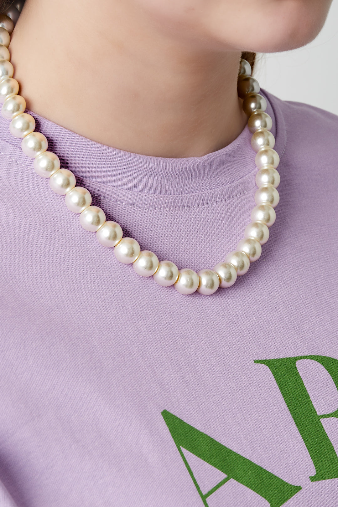 Collar de perlas dulces-12mm