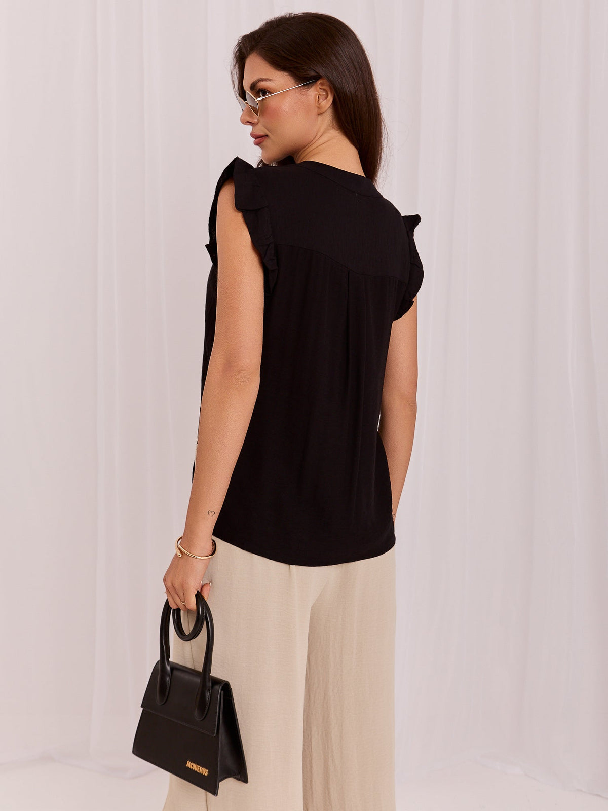Blusa Boho Sin Mangas con Bordados
