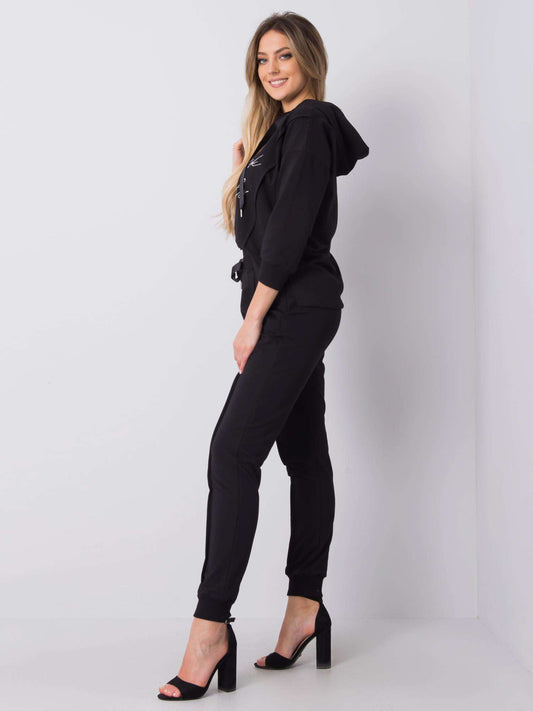 Conjunto Deportivo de Sudadera y Pantalón Negro