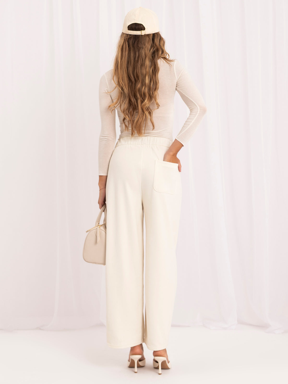 Pantalón Ancho de Pana – Beige Claro