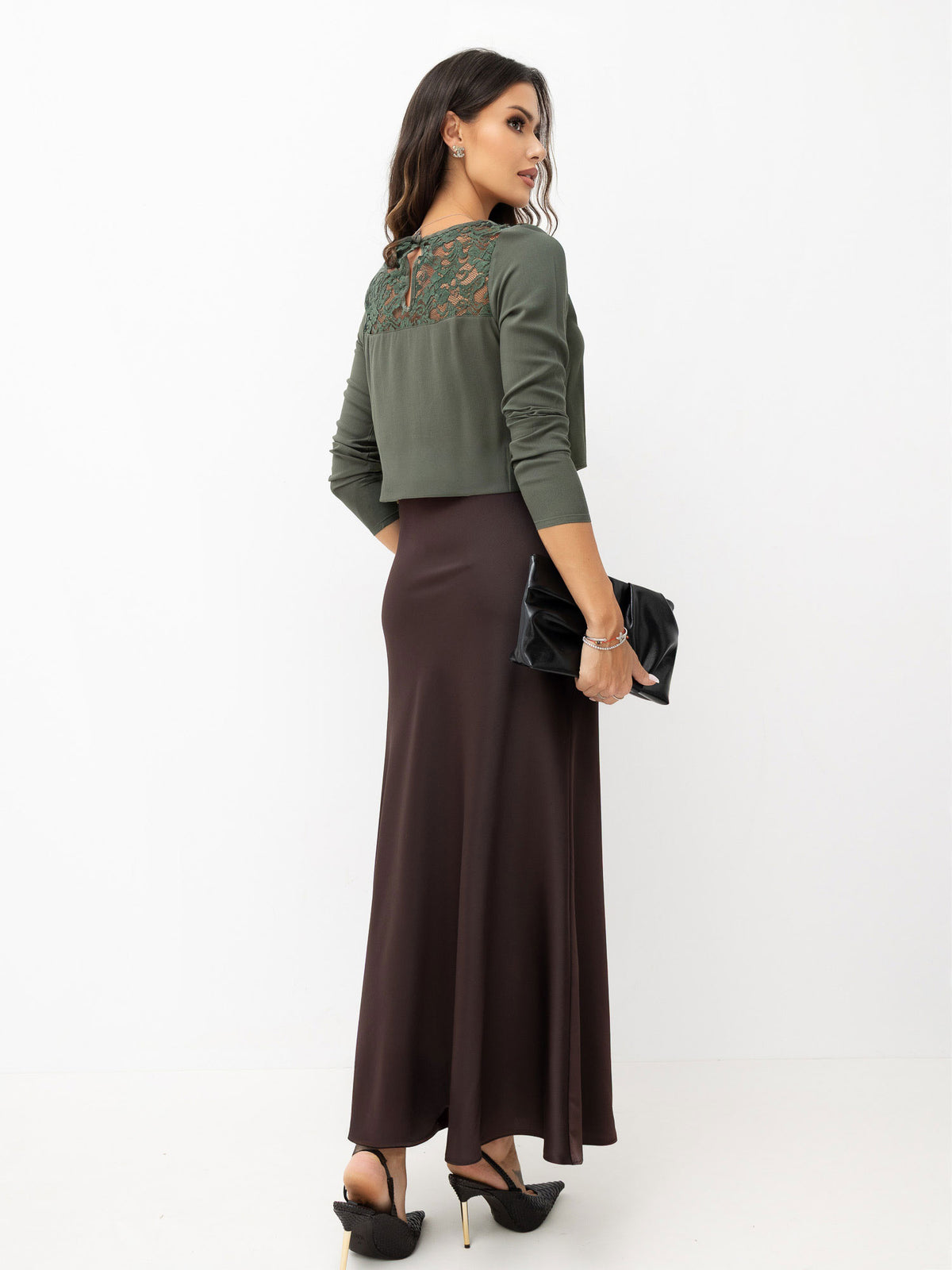 Blusa Elegante de Viscosa con Encaje