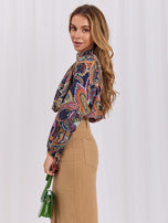 Blusa Mia de Estampado Paisley y Manga Larga